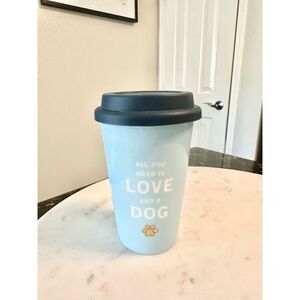 Fringe Studio All You Need Is Love & A Dog Travel Mug NWT Dog Lover Gift